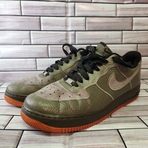Nike Shoes Mens Size 11.5 Air Force 1 Low Premium Skive Tech VT 'Medium Olive'